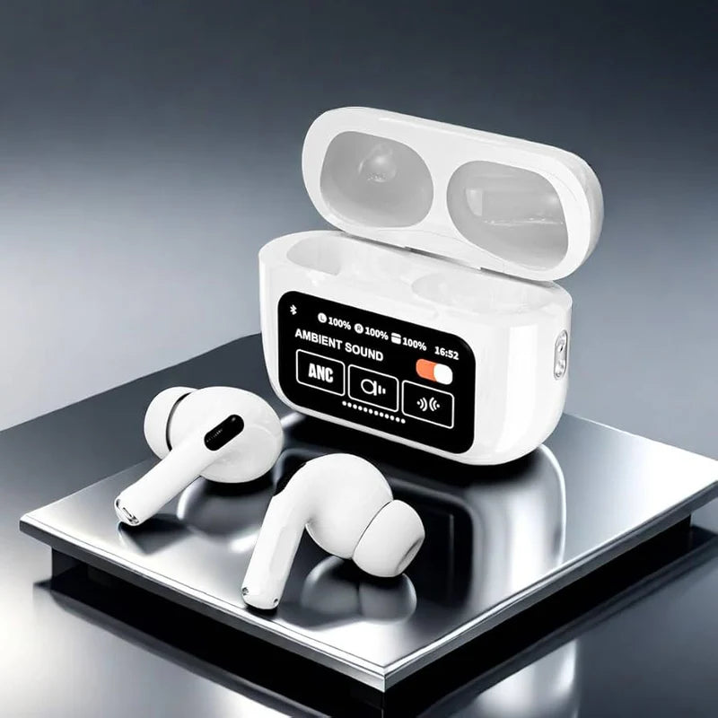 A9 Pro Touch Screen Anc Wireless Headset Tws Noise Cancelling Earbud.