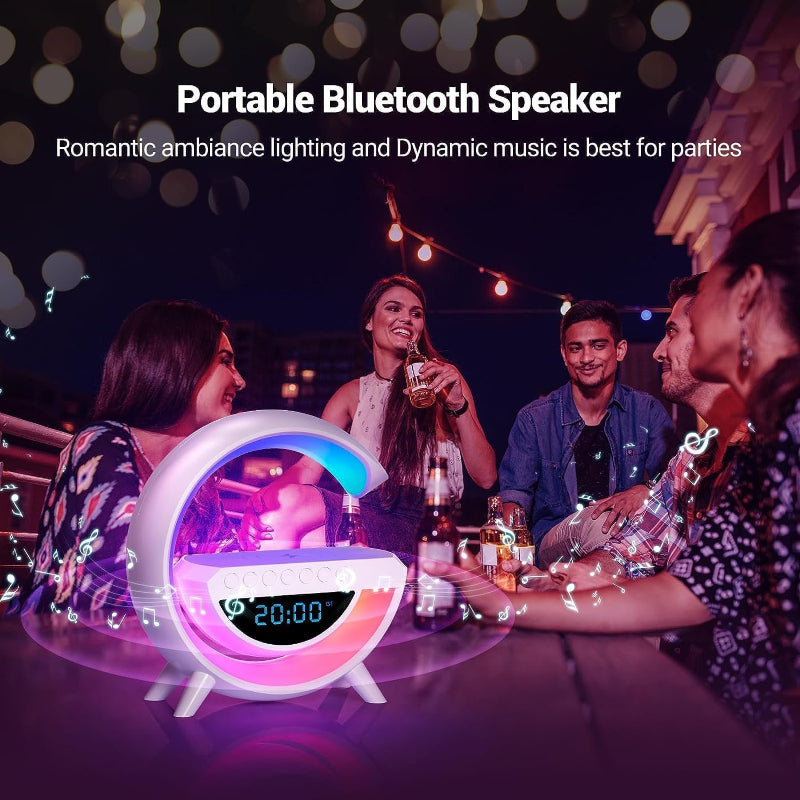 Multi-functional Led Wireless Charging Speaker, G-shaped Speaker.