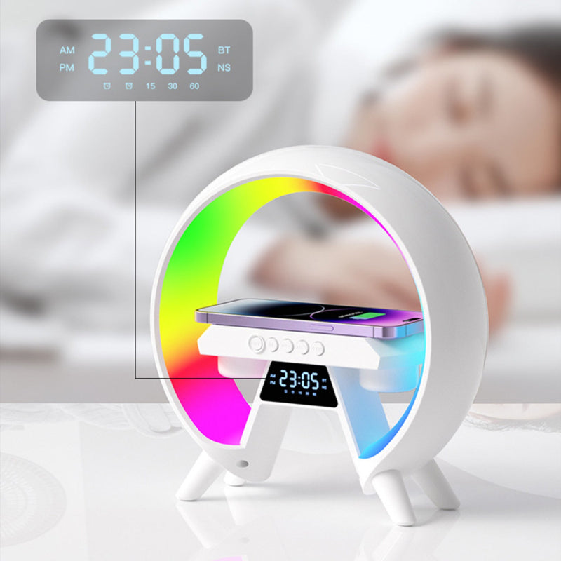 Multi-functional Led Wireless Charging Speaker, G-shaped Speaker.