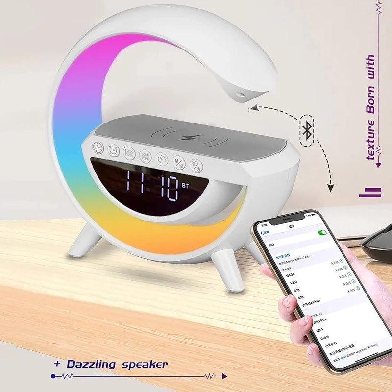 Multi-functional Led Wireless Charging Speaker, G-shaped Speaker.