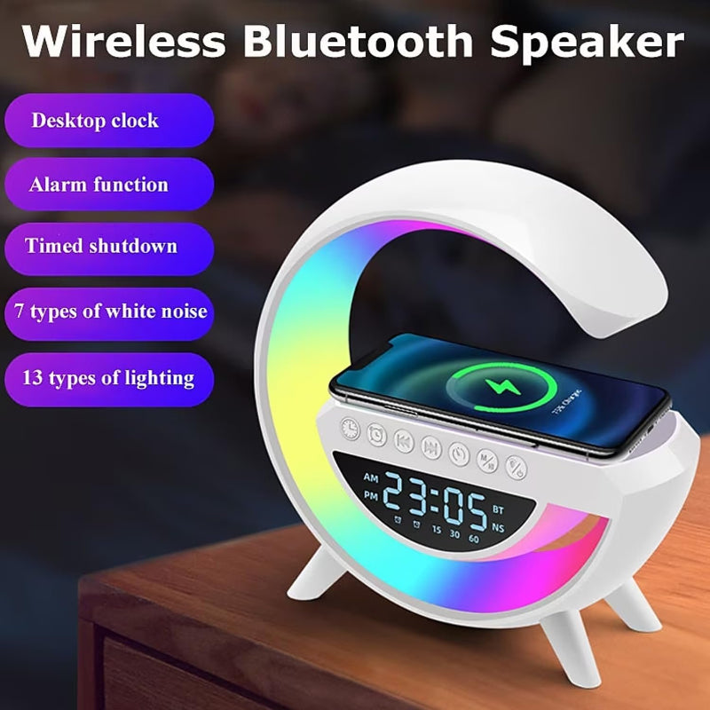 Multi-functional Led Wireless Charging Speaker, G-shaped Speaker.