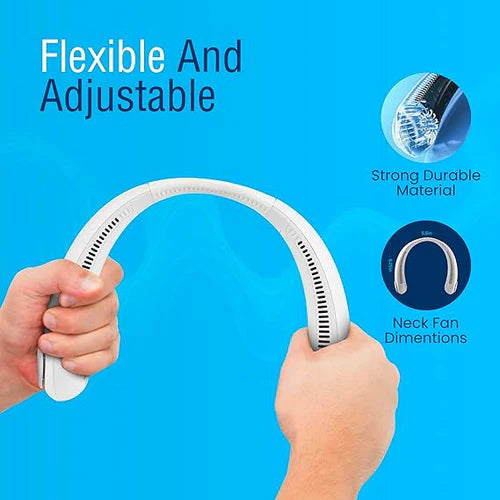 Portable Neck Hanging Rechargeable Fan .