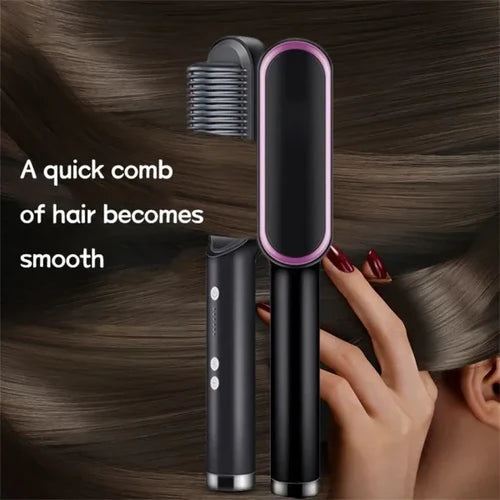 Hair Straightening Comb/brush, Curling Comb Dual-purpose